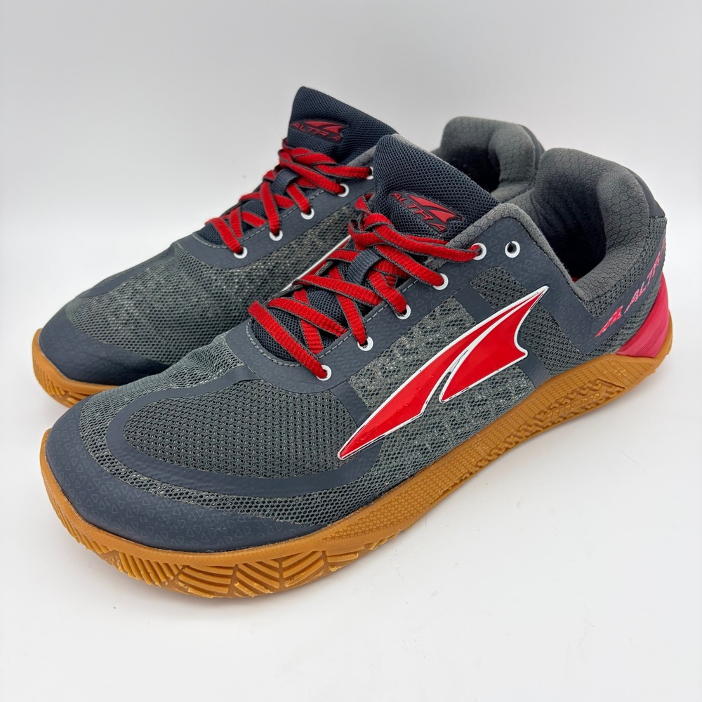 Altra HiiT XT Mens 9 Cross Training Shoes Grey Red Gum Zero Drop Barefoot Gym